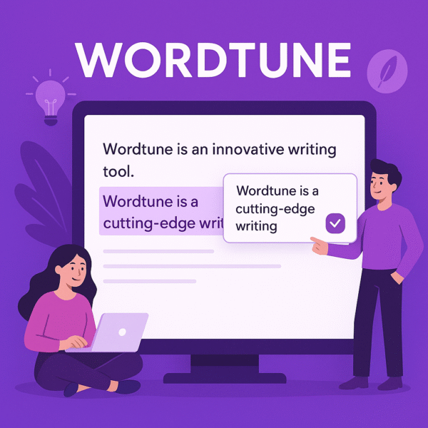 Fantasy-themed illustration of an AI writing assistant in action